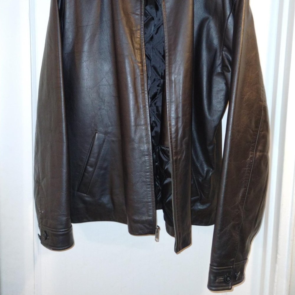 GAP - Leather Jacket - Brown - Size L - Picture 2 of 8